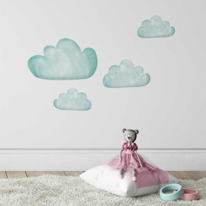 Akvarell felhők – menta – MÖKKI DESIGN